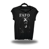 FAFO BEAR ROAD RASH MUSCLE BLACK TEE
