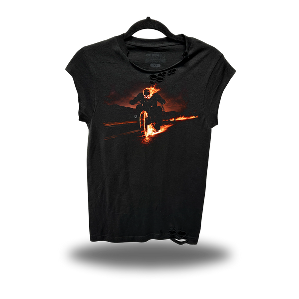 DRIVEN GHOST RIDER ROAD RASH MUSCLE BLACK TEE