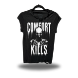 COMFORT GRUNGE ROAD RASH MUSCLE BLACK TEE