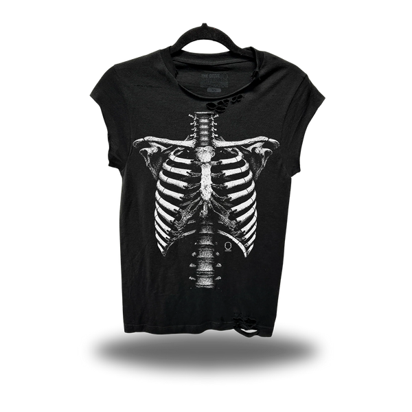SKELETON KING ROAD RASH OVERSIZED PRINT BLACK TEE