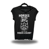 HORSES ARE COOL ROAD RASH MUSCLE BLACK TEE