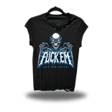F*CK EM LIGHTNING ROAD RASH MUSCLE BLACK TEE