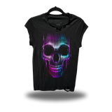 NEON SKULL ROAD RASH MUSCLE BLACK TEE