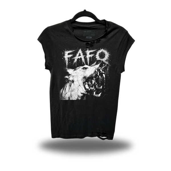 FAFO BITE ROAD RASH MUSCLE BLACK TEE