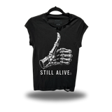 STILL ALIVE ROAD RASH MUSCLE BLACK TEE