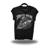 SURF DIE ROAD RASH MUSCLE BLACK TEE