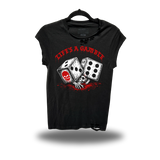 LIFE GAMBLE ROAD RASH MUSCLE BLACK TEE