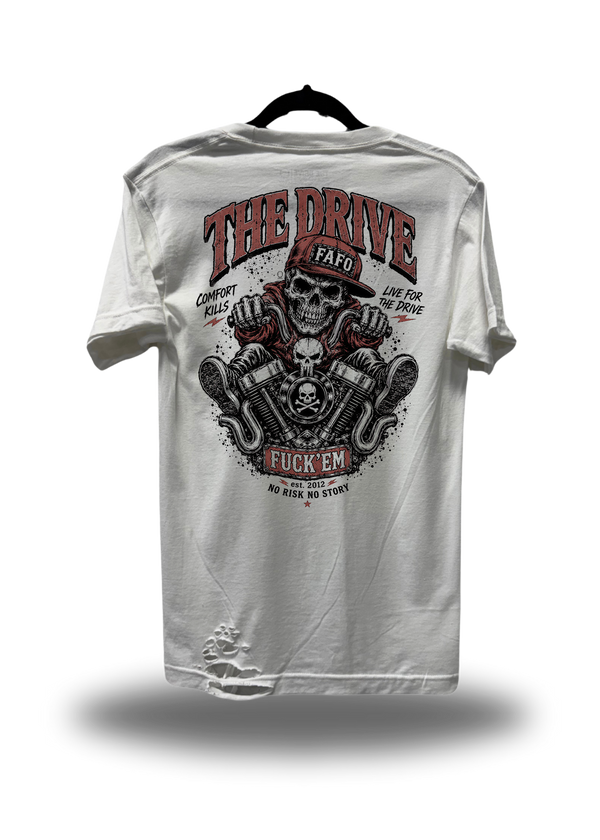 FOR THE DRIVE ROAD RASH WHITE TEE 1.0