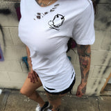DEVIL SKULL ROAD RASH WHITE TEE 1.0
