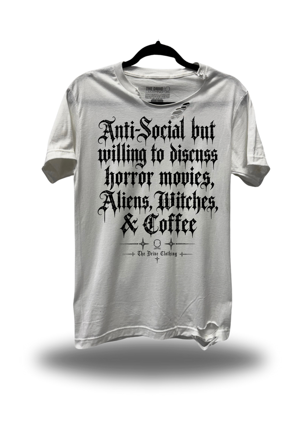 ANTI-SOCIAL ROAD RASH WHITE TEE 1.0