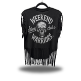 WEEKEND WARRIORS WESTERN FRINGE BLACK TEE