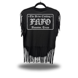 TDC FAFO WESTERN FRINGE BLACK TEE