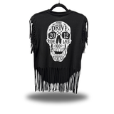 LIVE & RIDE WESTERN FRINGE BLACK TEE