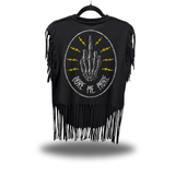 BORE ME WESTERN FRINGE BLACK TEE