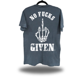 NO FUCKS GIVEN CLASSIC TEE *BLUE JEAN* *WHITE*