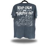 THROTTLE OUT CLASSIC TEE *BLUE JEAN*