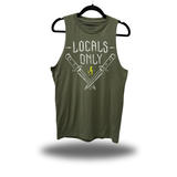 LOCALS ONLY TANK TOP MILITARY GREEN