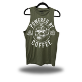 POWERED COFFEE CLASSIC TANK TOP MILITARY GREEN