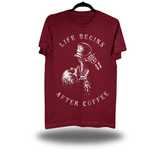 LIFE COFFEE MAROON CLASSIC TEE
