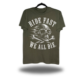 WE ALL DIE MILITARY GREEN CLASSIC TEE