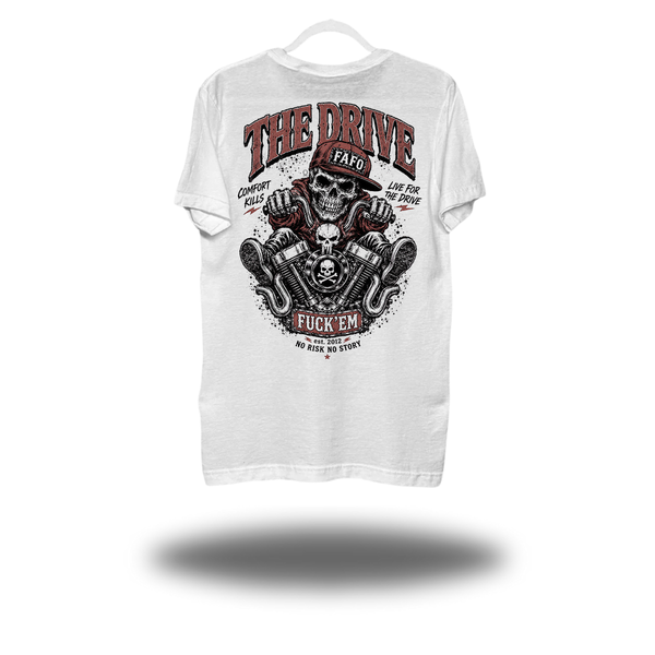 FOR THE DRIVE WHITE CLASSIC TEE