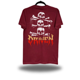 SKULL STACK MAROON CLASSIC TEE