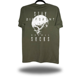 STAY DIFFERENT MILITARY GREEN CLASSIC TEE