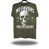 NO FAVORS MILITARY GREEN CLASSIC TEE