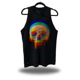 DRIP SKULL COLORFUL ABSTRACT ROAD RASH TANK TOP