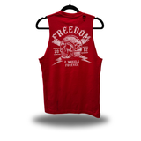2 WHEELS RED ROAD RASH TANK TOP