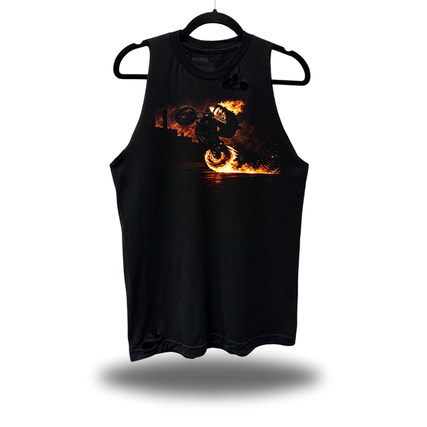 DRIVEN GHOST RIDER WHEELIE ROAD RASH TANK TOP