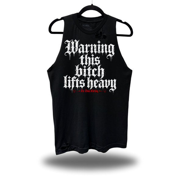 LIFT HEAVY DISTRESSED TANK TOP