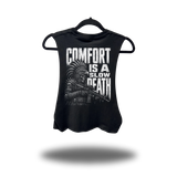 SLOW DEATH ROAD RASH BASIC BLACK CROP TANK TOP