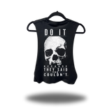 DO IT ROAD RASH BASIC BLACK CROP TANK TOP