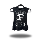 PAYBACK ROAD RASH BASIC BLACK CROP TANK TOP