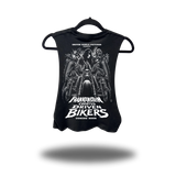 DRIVEN BIKERS ROAD RASH BASIC BLACK CROP TANK TOP