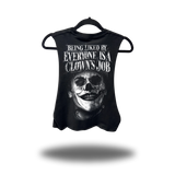 CLOWN JOB ROAD RASH BASIC BLACK CROP TANK TOP