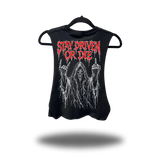 DRIVEN OR DIE ROAD RASH BASIC BLACK CROP TANK TOP
