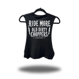 RIDE MORE ROAD RASH BASIC BLACK CROP TANK TOP