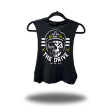 EAT AND RIDE ROAD RASH BASIC BLACK CROP TANK TOP