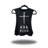 BLEED ROAD RASH BASIC BLACK CROP TANK TOP