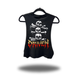 SKULL STACK ROAD RASH BASIC BLACK CROP TANK TOP