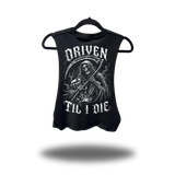 DIE REAPER ROAD RASH BASIC BLACK CROP TANK TOP
