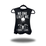 DON'T CARE ROAD RASH BASIC BLACK CROP TANK TOP