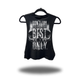 THE ONLY ROAD RASH BASIC BLACK CROP TANK TOP