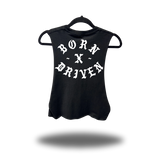 BORN DRIVEN ROAD RASH BASIC BLACK CROP TANK TOP