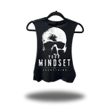 SKULL MINDSET ROAD RASH BASIC BLACK CROP TANK TOP