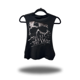 EAT KILL ROAD RASH BASIC BLACK CROP TANK TOP