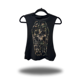 DEAD COFFIN ROAD RASH BASIC BLACK CROP TANK TOP