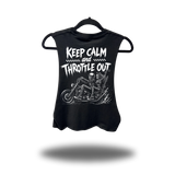 THROTTLE OUT ROAD RASH BASIC BLACK CROP TANK TOP